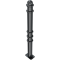 Ornamental bollard | Series 479B | � 76 mm | stationary, to be fixed by plugswith base plate 100 x 150 mm | without lock | without eyelet